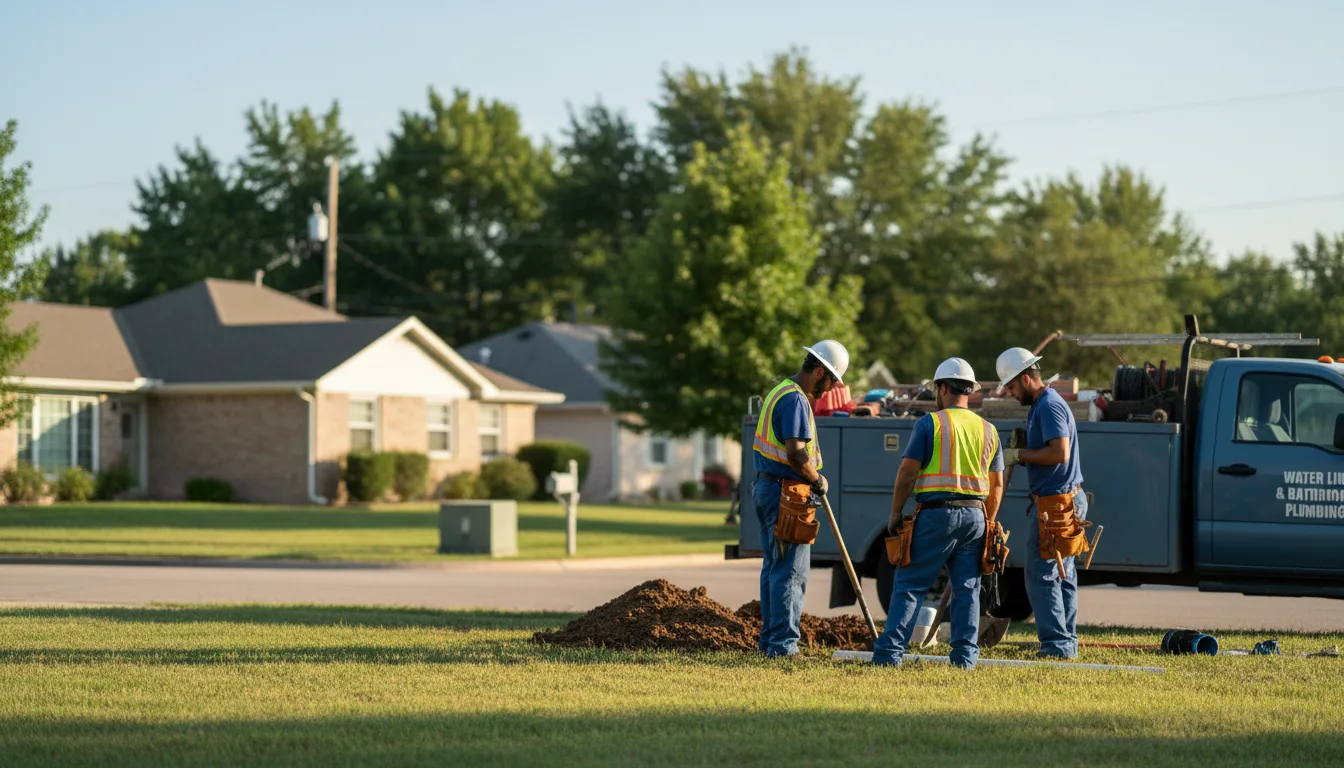Residential water line and bathroom plumbing service in Minden City, MI